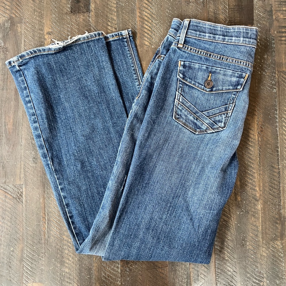 Levis Jeans Womens 8 Perfect Waist Boot Cut 525 Stretch Dark Blue Denim